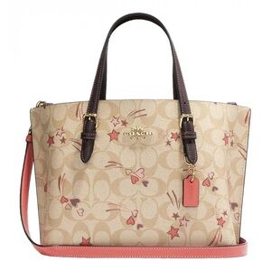 RARE LIKE NEW! COACH EUC STARS 🌟 AND HEARTS Canvas Designer Women’s Bag Purses